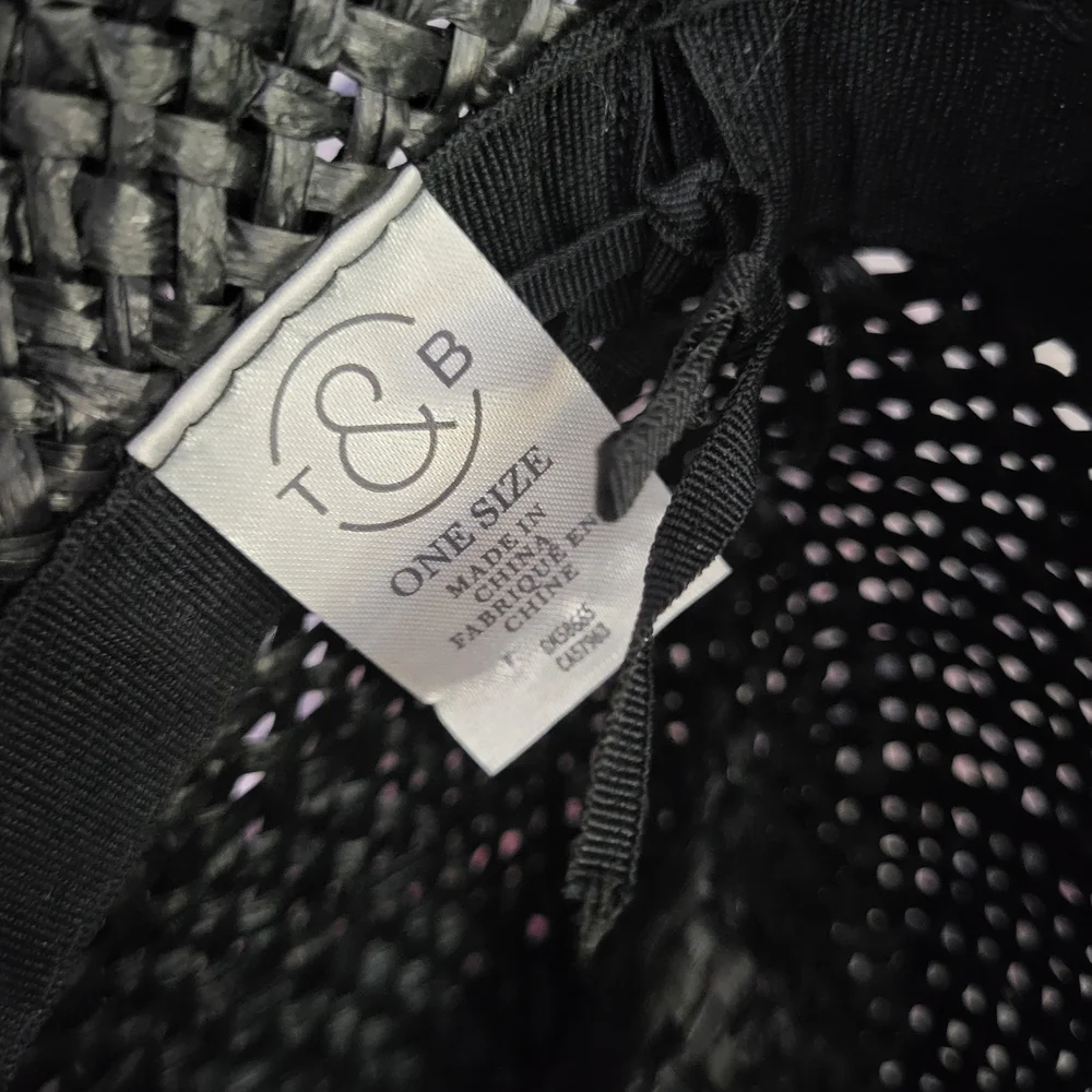 Treasure & Bond Black Woven Straw Fedora‎